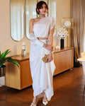 White ALAYA top and skirt