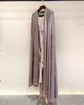 Pink pleated cape set