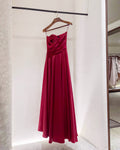 Red rosette gown