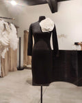 Black rosette dress