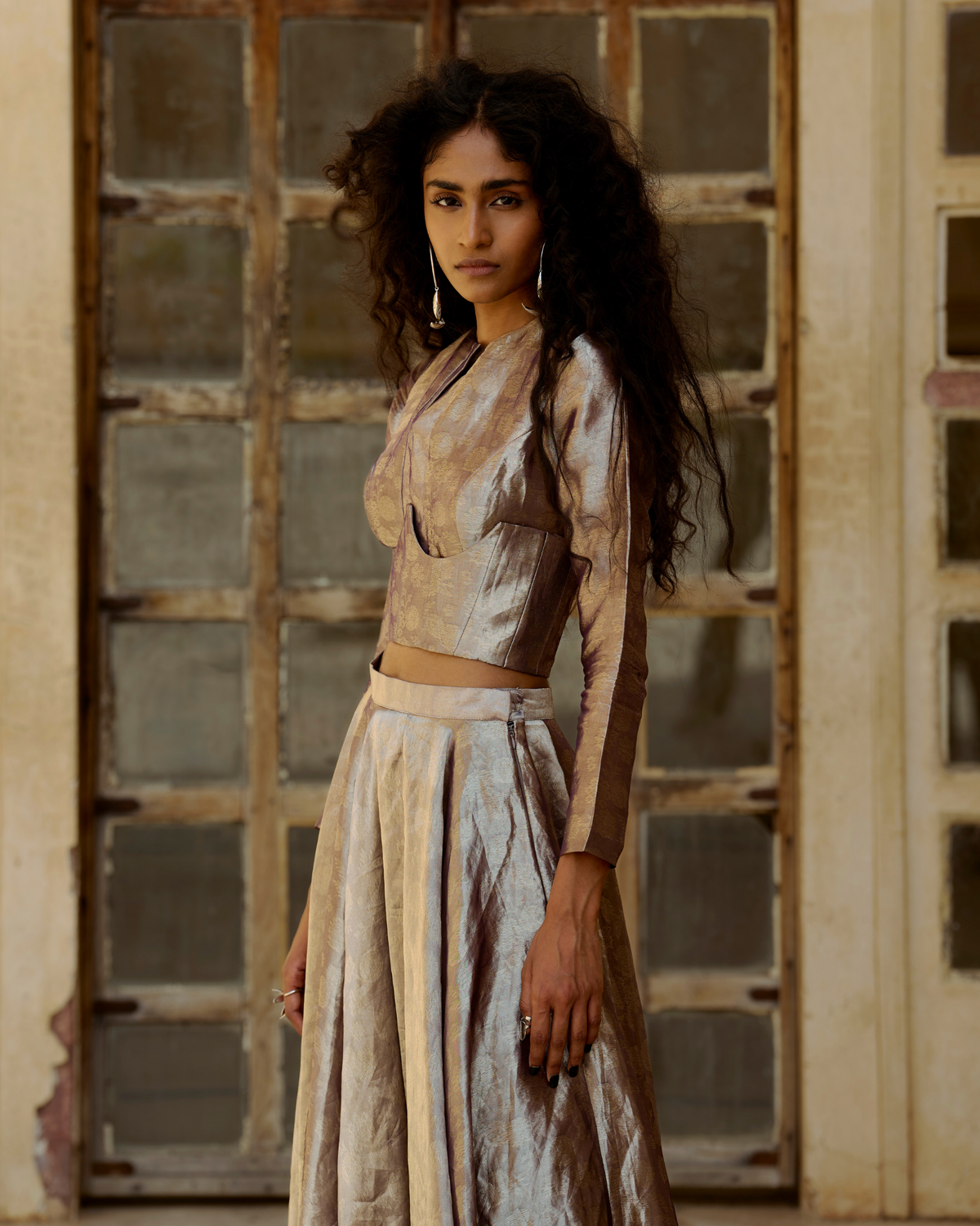 TISSUE BROCADE LEHENGA Set