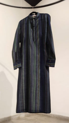 Blue striped men’s kurta