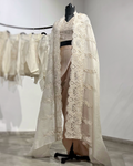 Ivory&Nude organza cape set