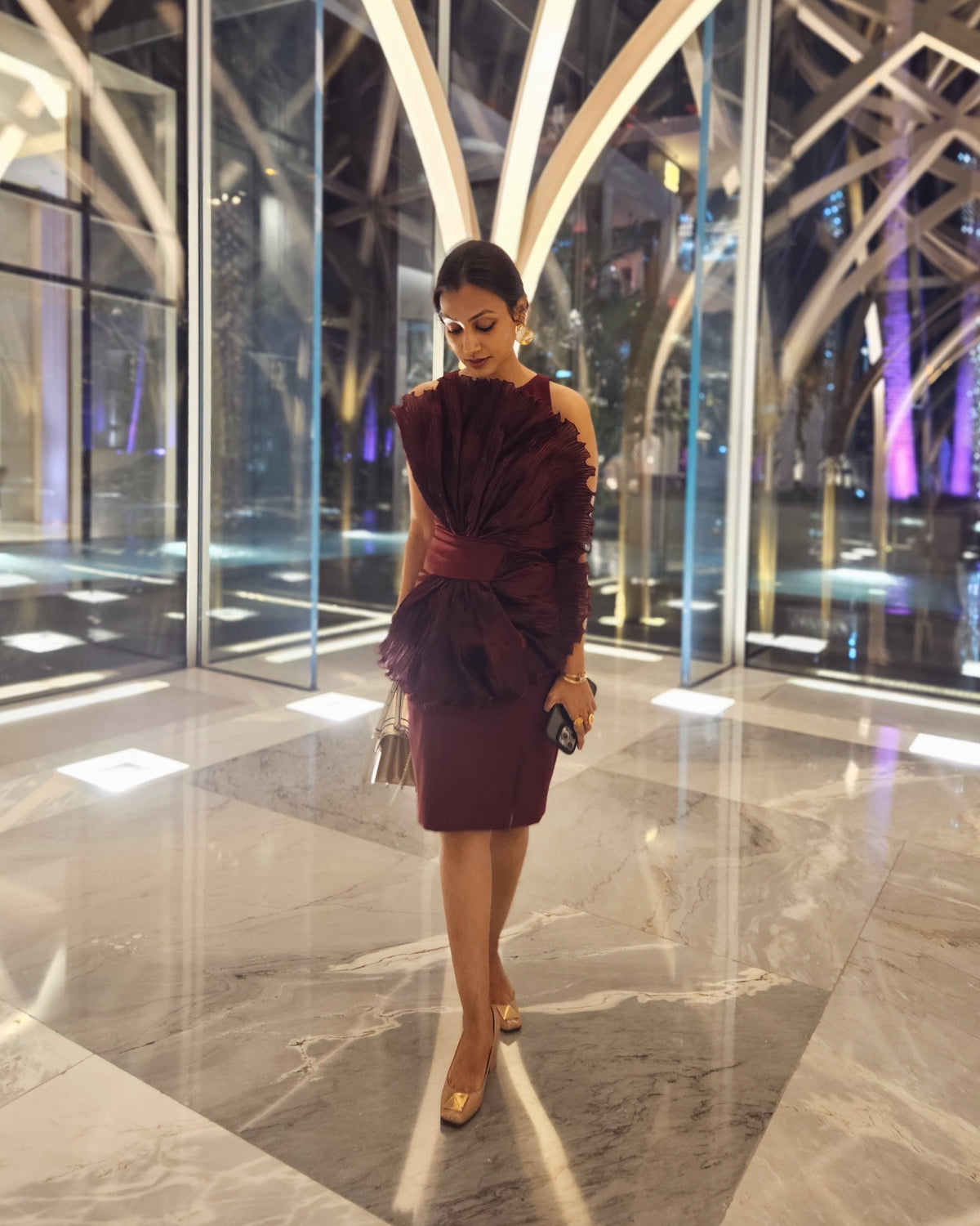 Plum Rim dress