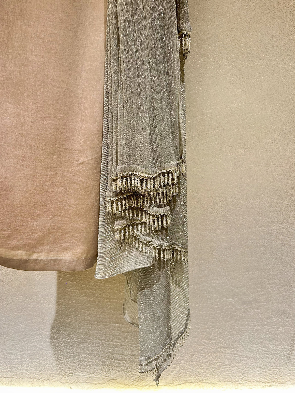 Champagne drape dress