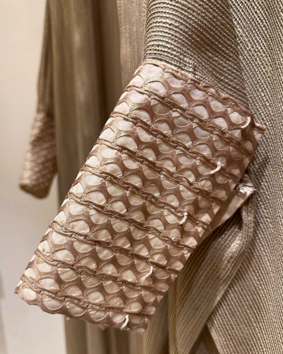 Beige cape-overlay