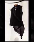 Black Classic wrinkle wrap top