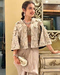 Champagne floral appliqué set