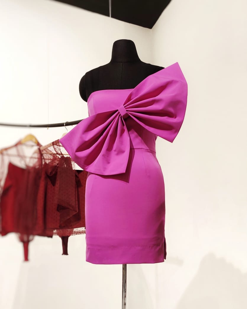 Pink bow dress