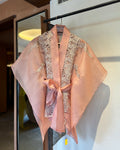 Peach pink cape top