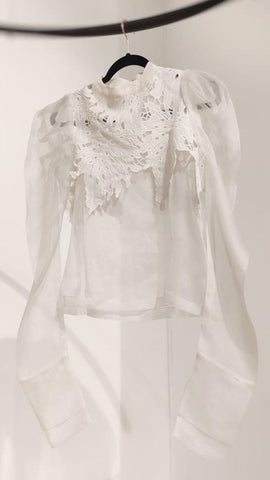 White organza top