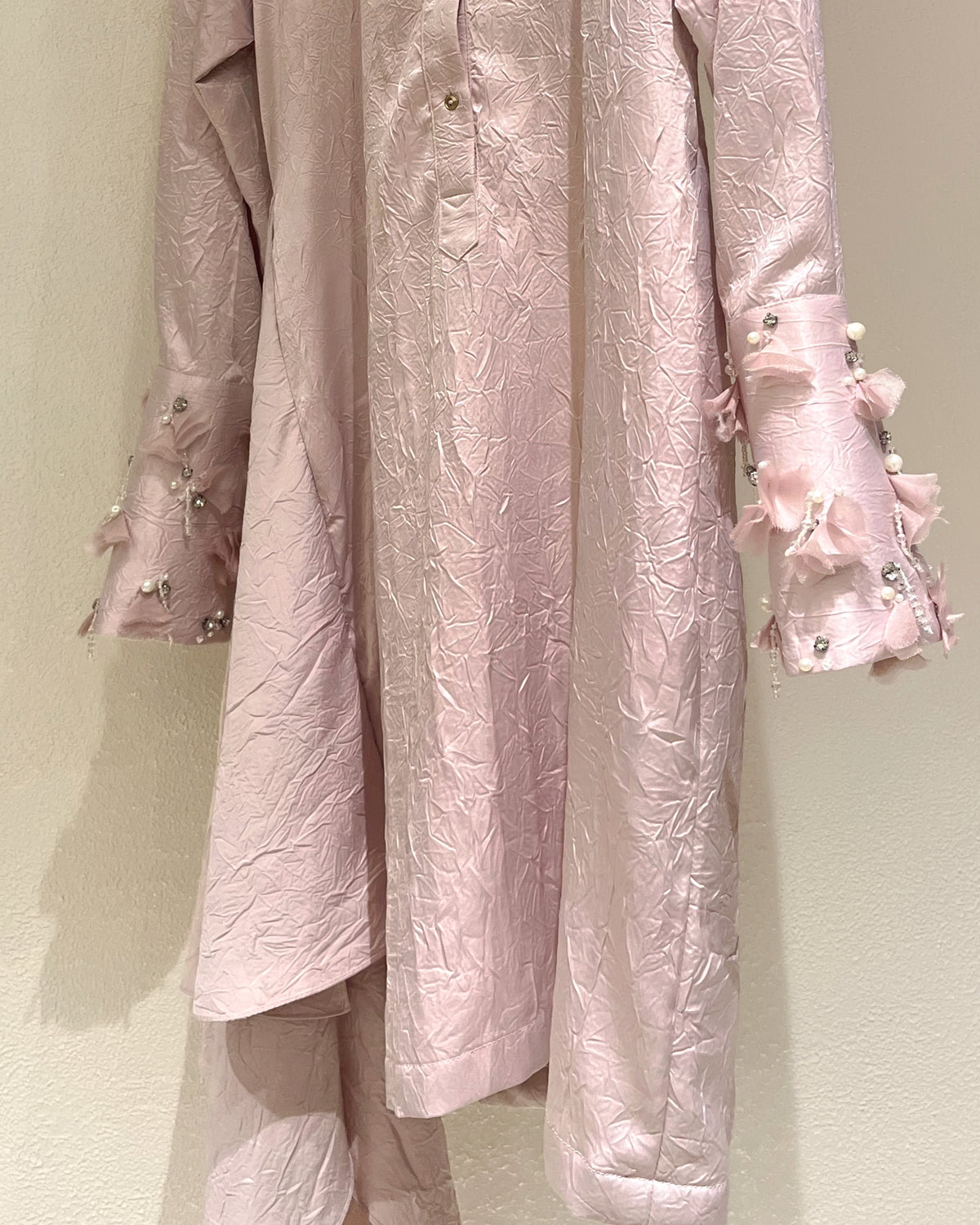 Pink shirt dress