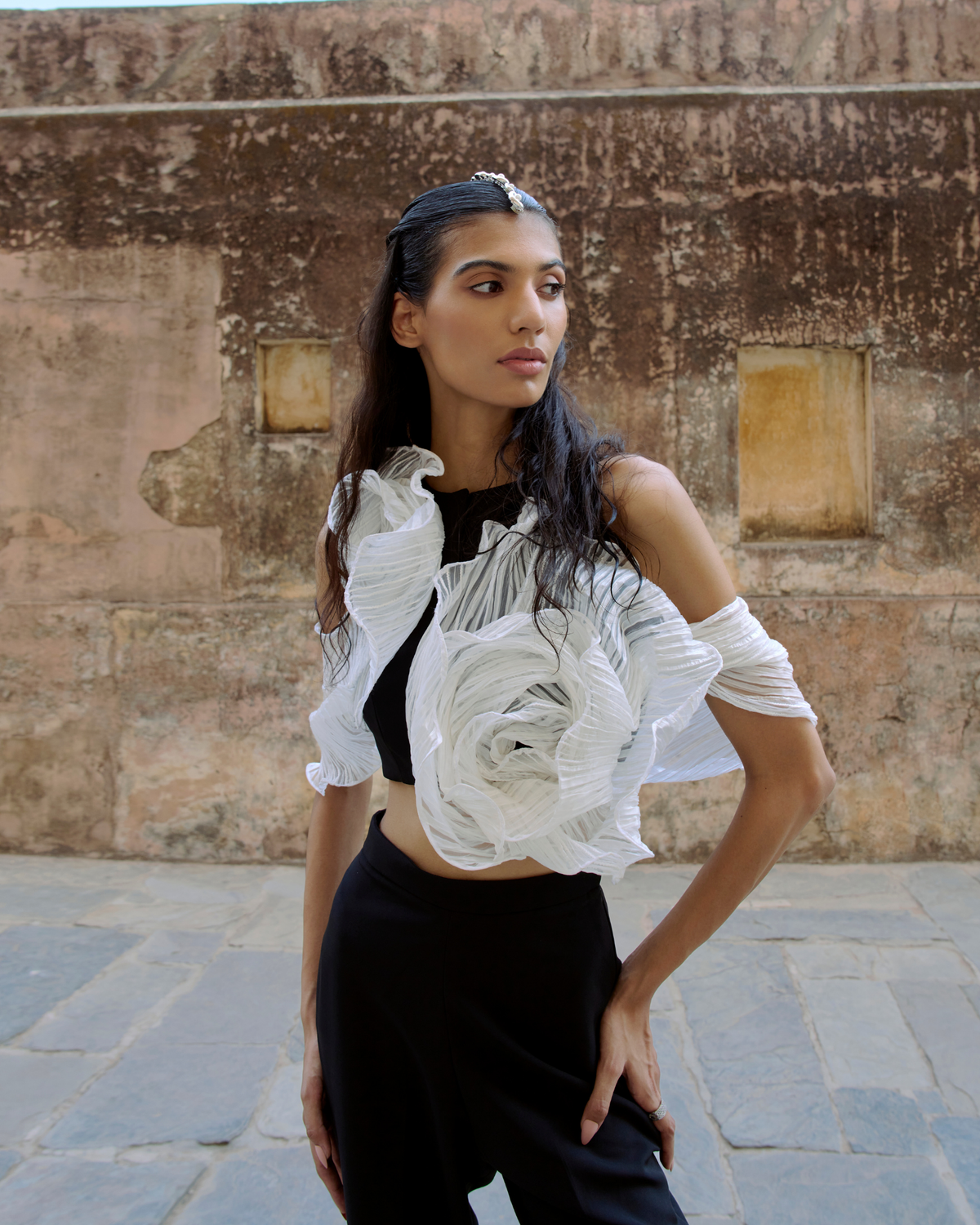 DOUBLE ROSETTE Top & Pants
