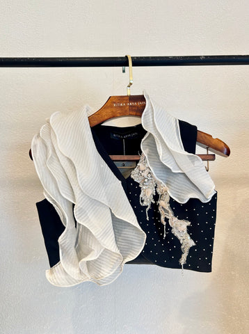 RUFFLE EMBROIDERED Top