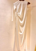 WHITE DRAPED GOWN