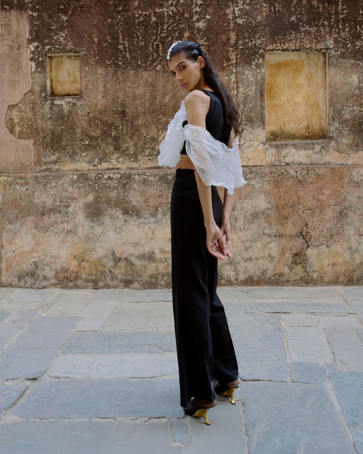 DOUBLE ROSETTE Top & Pants
