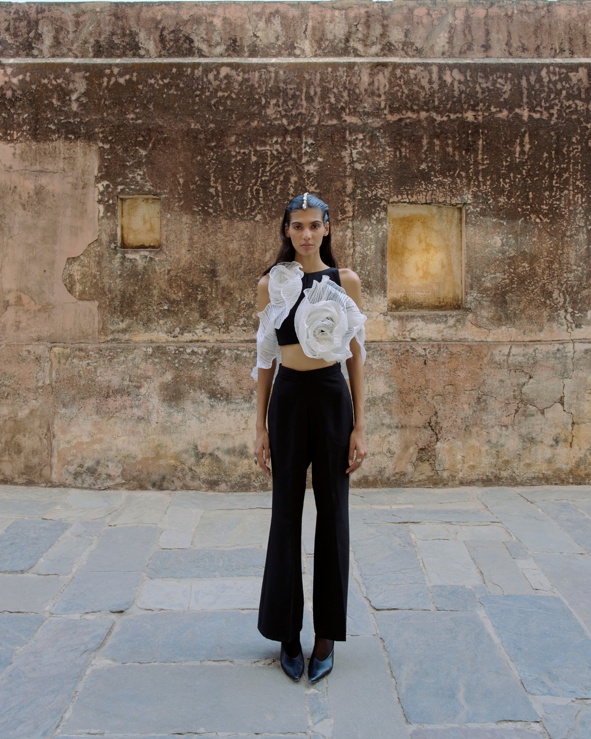 DOUBLE ROSETTE Top & Pants
