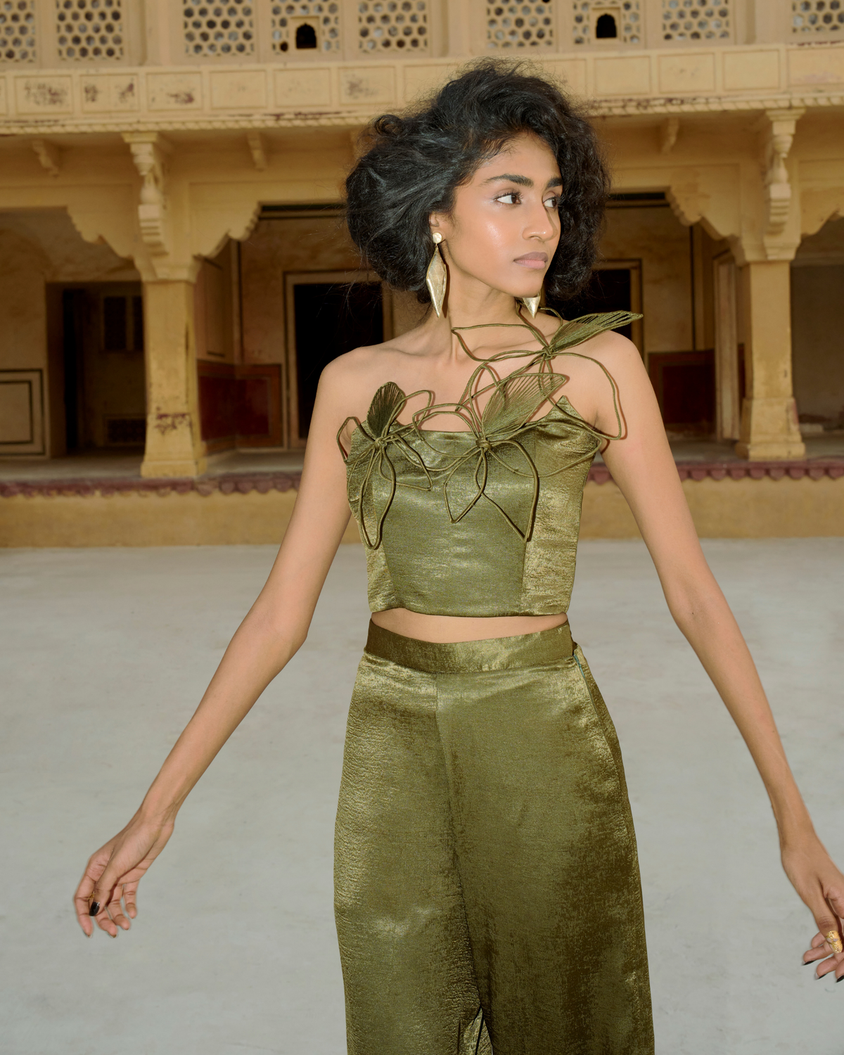 OLIVE FLORA CORSET & PANTS