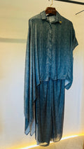Asymmetrical top and pants