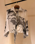 Abstract Tie - up Shirt