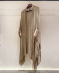 Beige cape-overlay