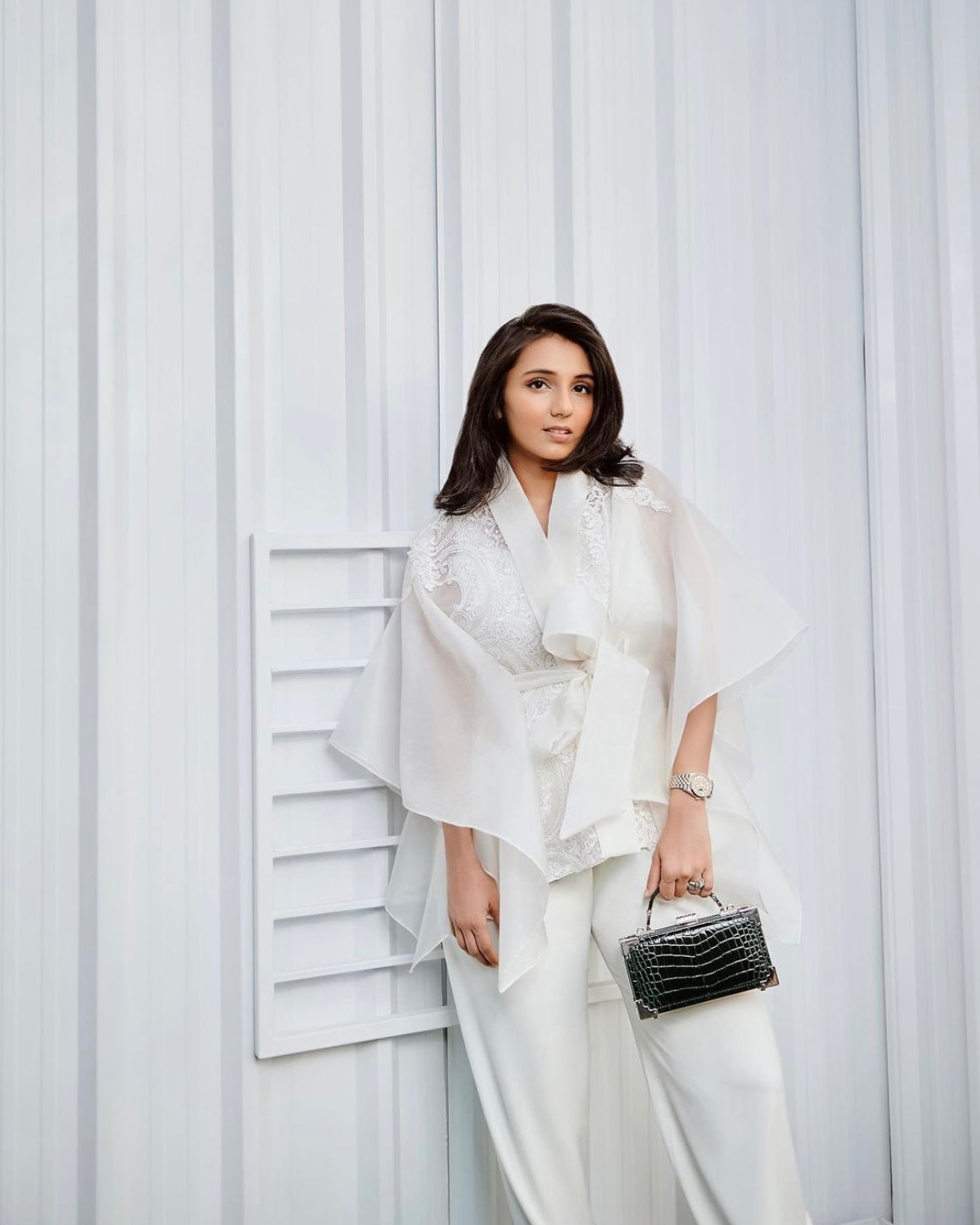 MM white french-organza cape-top.