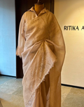 Cappuccino organza saree set