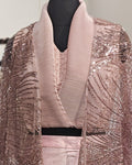 Old rose embellished cape set