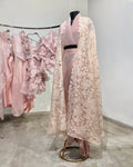 Pink floral cape set