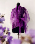 Purple Organza cape top