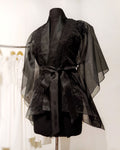 Black Organza cape top