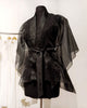 Black Organza cape top