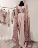 Mauve organza cape set
