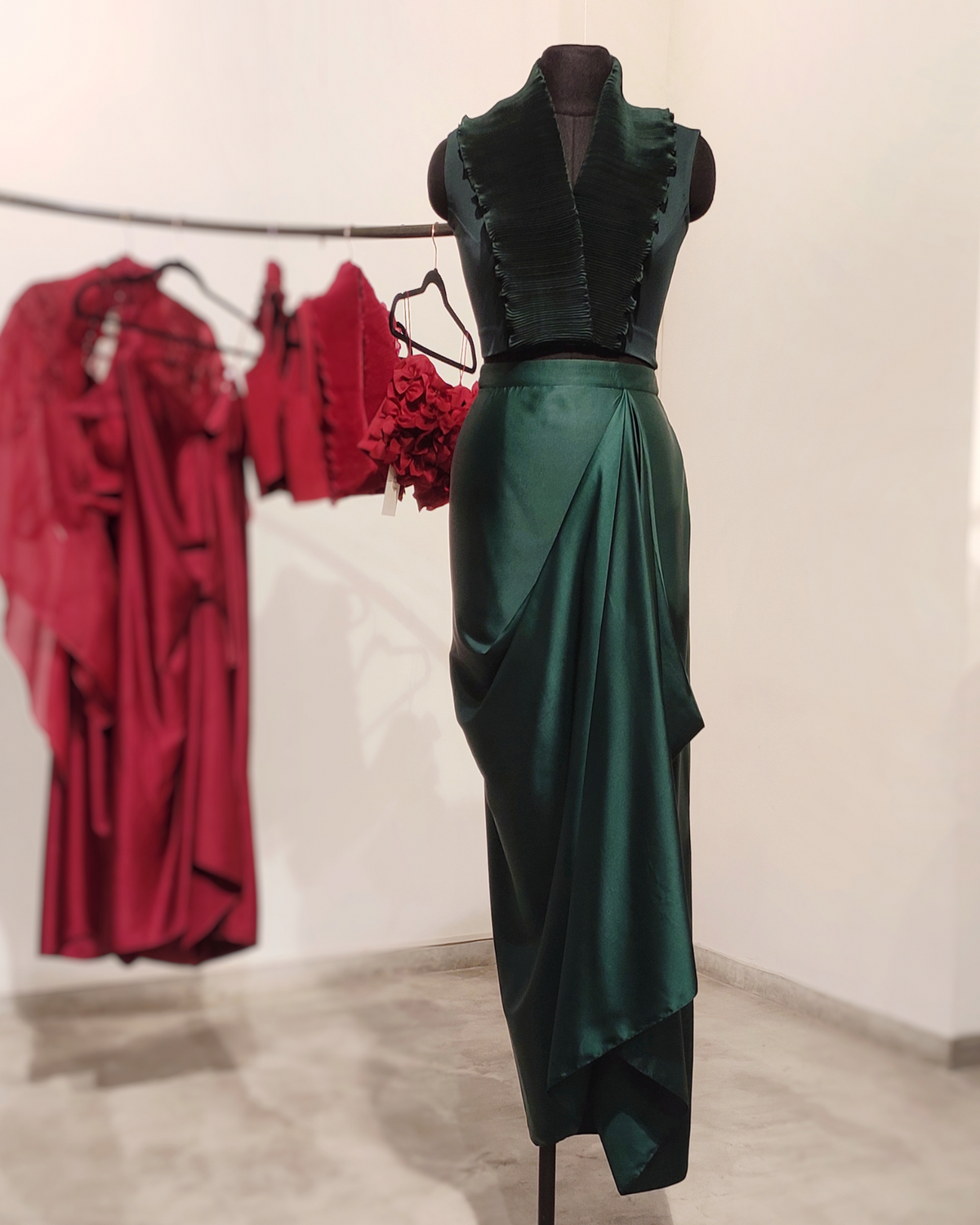 Emerald pre-draped fusion set