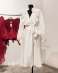 Ivory silk trench dress