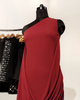 Red drape dress