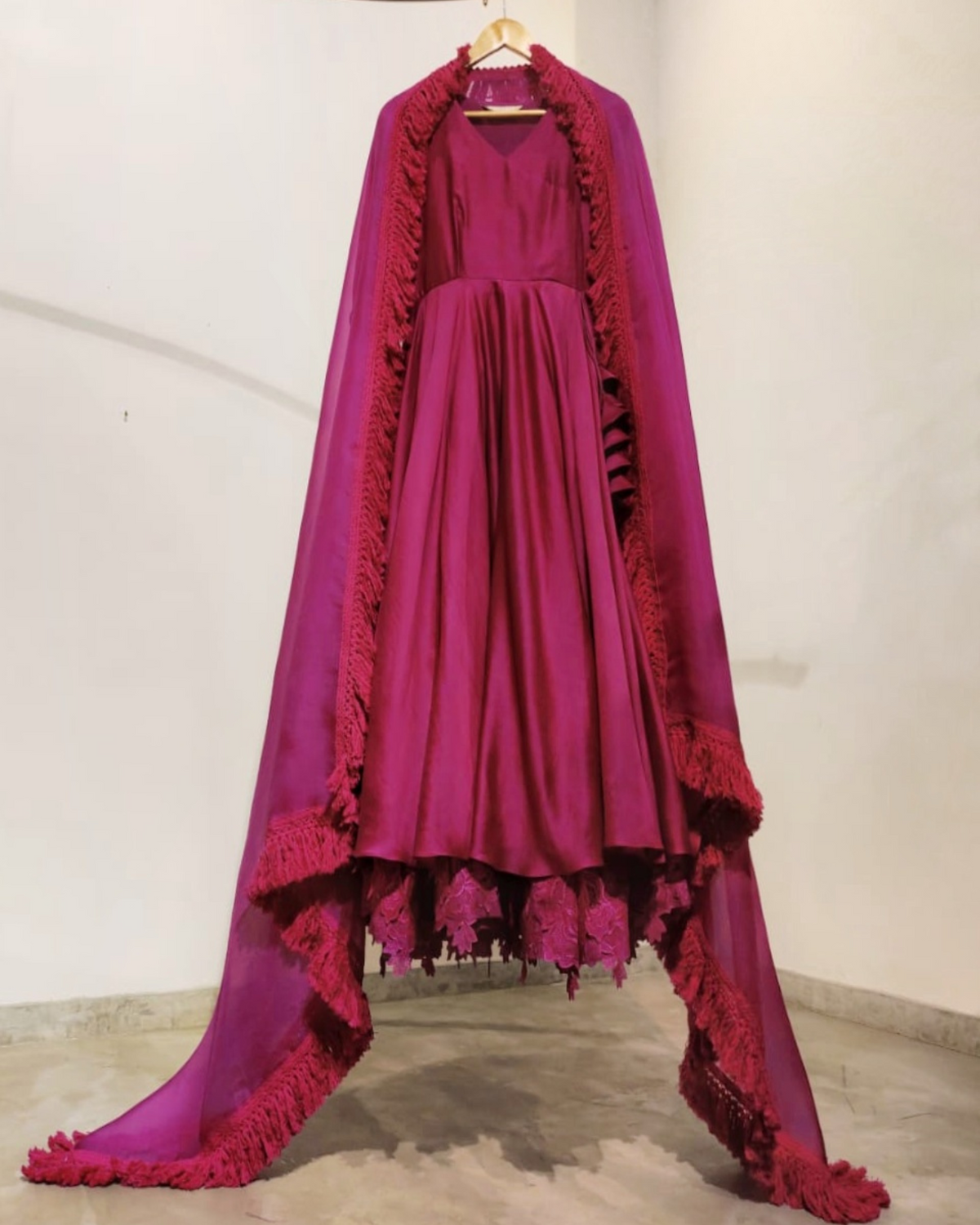 Fuchsia Kali with detailed hemline