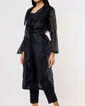Black organza trench