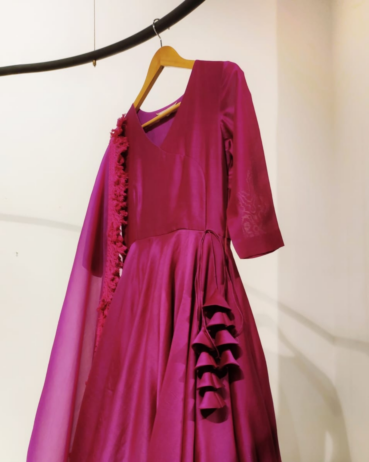 Fuchsia Kali with detailed hemline