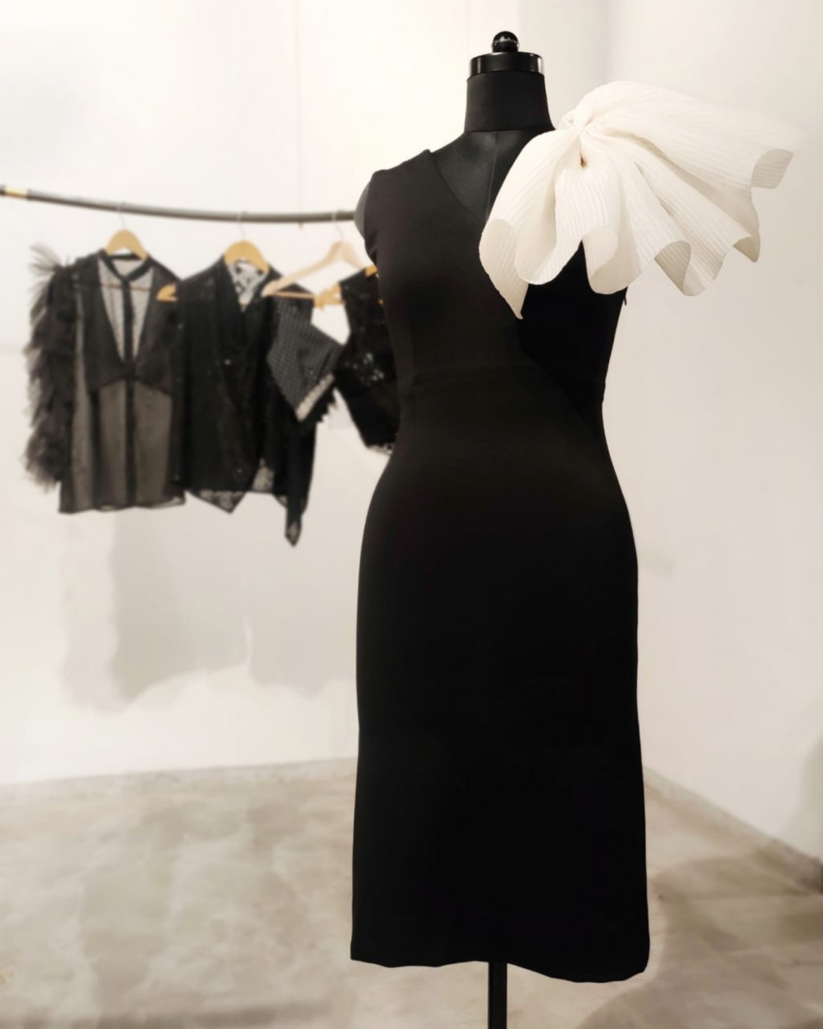 Black fan dress – Ritika Arya Jain