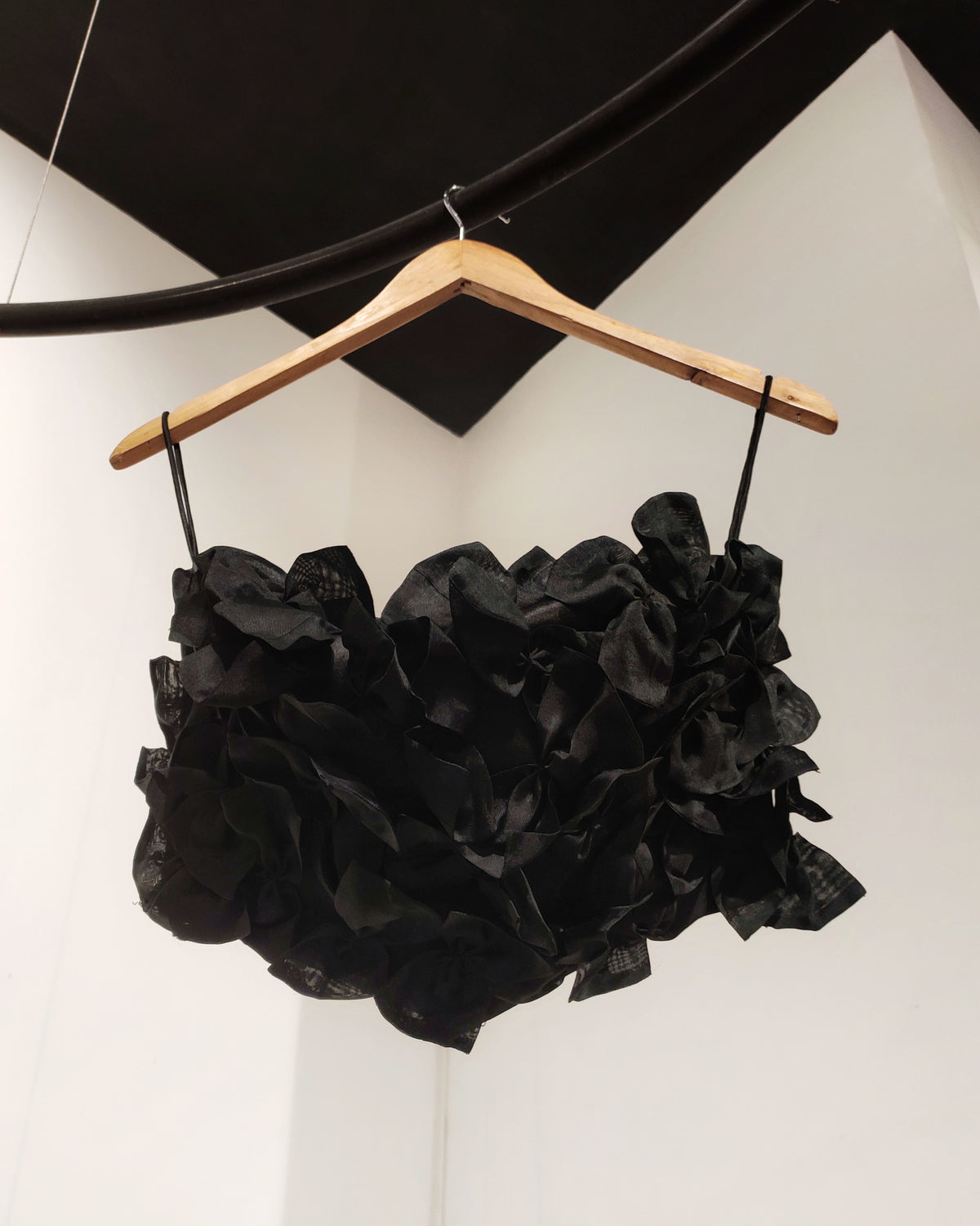 Black organza cape set