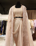 Beige Begum Cape Set
