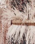 Mauve feather belt